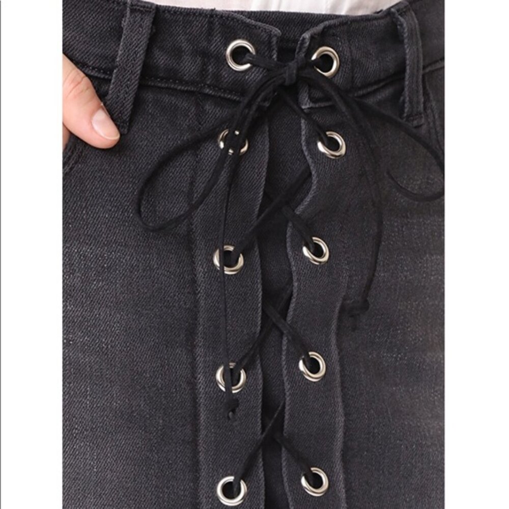 L’Agence Denim Portia Lace Up Mini Skirt 29 NWOT - Picture 6 of 7